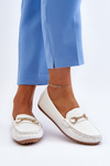 Women's Classic Moccasins with Decoration White Ainslee