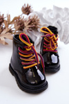 Children's Boots Laquered With Zipper Black Tibbie