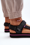 Sandały Damskie Platforma Czarne Lee Cooper LCW-24-05-2751 Czarne