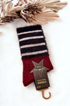 Women's Socks With Fur COSAS Maroon and navy blue