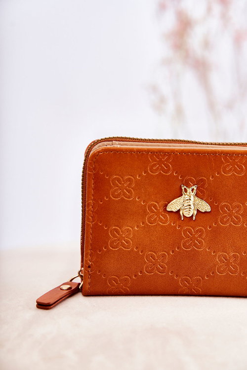 Women's Small Wallet With Ornament Light Brown Sanchos