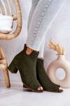Suede Openwork Boots Maciejka 05420-09 Green