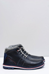 Navy Blue Men's Leather Warmed Teslo Boots