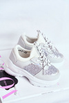 Children's Sports Shoes with Brocade Silver Matilda