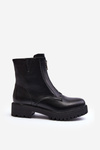 Women's Black Zip-Up Boots Tisaia