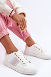 Leather Women's Sports Shoes White-Pink Rilee