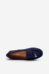 Women's Navy Classic Suede Moccasins Ontala