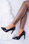 Women's Sergio Leone Black Lacquered Misawu Stiletto pumps