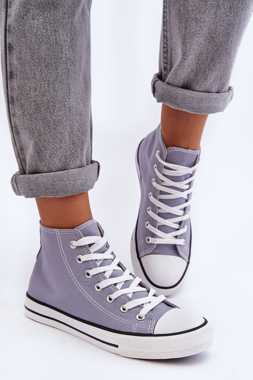 Women's Classic High Top Sneakers Gray Remos