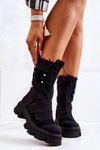 High Workers Booties On A Zipper Black Nerisa
