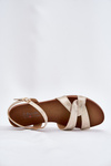 Flat Shiny Sandals Women S.Barski KV51-022 Gold
