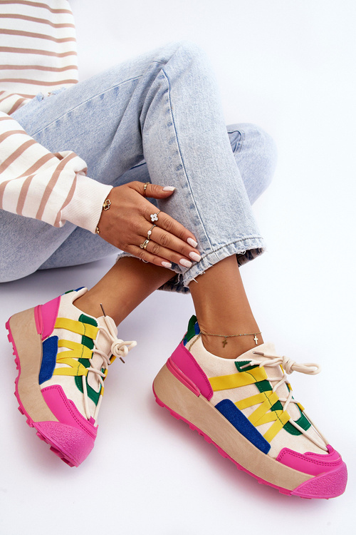 Women's Suede Platform Sneakers Multicolour Rohan