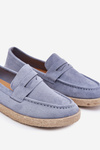 Men's Moccasins With Weave Blue Fiamar