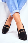 Women's Suede Moccasins Black Dive