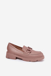 Ladies Moccasins Eco Leather With Decorative Detail Khaki Seftass