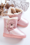 Children's Snow Boots With Flower Pink Bianca