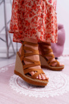 Women's Sandals On Anchor Strap Camel Liluena