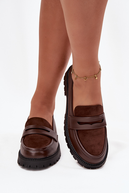Women's Loafers Made of Eco Leather Chocolate Cailen