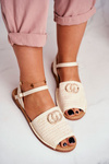 Beige Women's Sandals Lu Boo Plaited Felicia