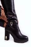 Classic Leather Boots On A Bar Black Kornelli