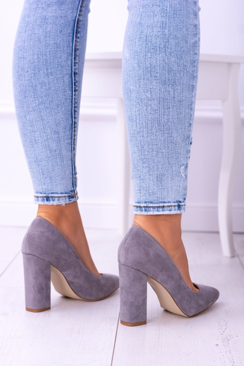 Women's Suede Grey Celine Stiletto pumps