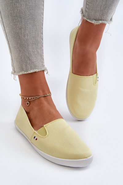 Damskie Tenisówki Trampki Slip-On Żółte Adrancia 24TX02-7655