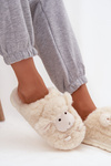 Fur Ladies Slippers Sheep Beige Sylline