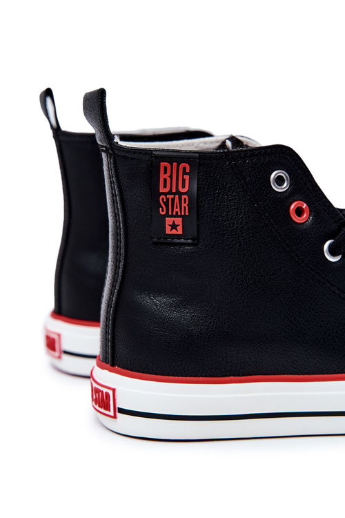 Men's High Leather Sneakers BIG STAR JJ174070 Black
