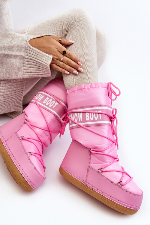 Women's High Snow Boots Pink Venila