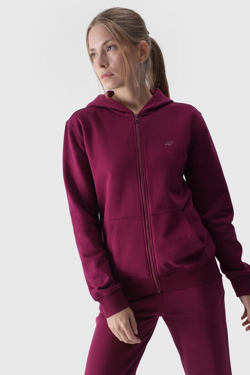 Women's Hoodie Zippered Cotton 4F Gray 4FWMM00TSWSF1467-27M