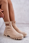 Women's fabric boots Nicole 2703 Beige