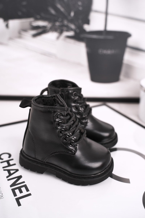 Children's Boots Warm With Zipper Black Ammy