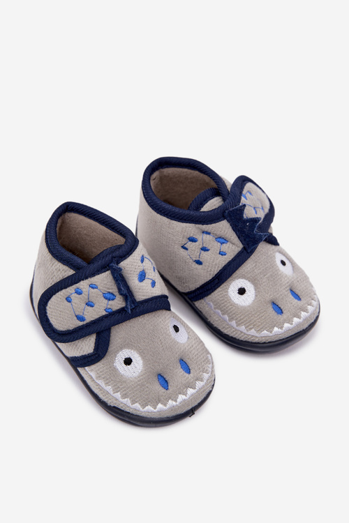 Children's slippers with Velcro gray Jeselle