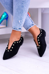 Lu Boo Czarne Półbuty Z Wycięciami Korale Merseo 