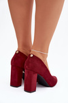 Suede Pumps on Block Heel Sergio Leone PB216 Brodowe