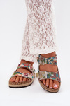Klapki Damskie Wzorzyste Korkowa Platforma Klamry Multikolor Lee Cooper LCW-25-35-3480L