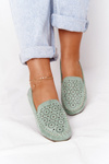 Women's Suede Loafers Green Molly