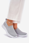 Women's Fabric Slip-On Sneakers Gray Adiora