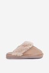 Women's slippers with beige fur Carisse