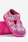 Slippers Milami Children's Elastic With Velcro In Panda Pink Ambette