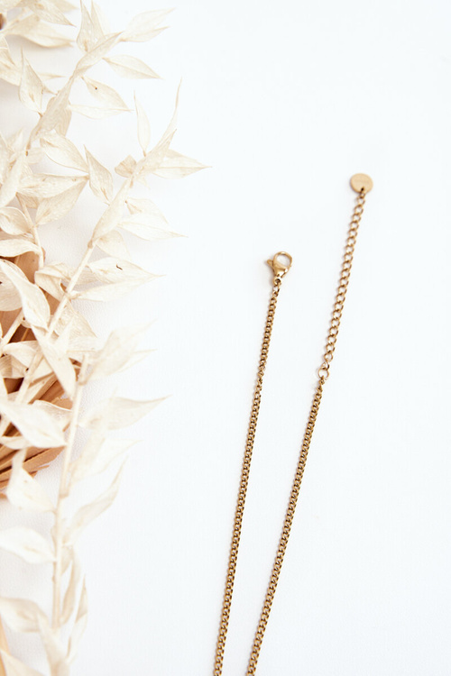 Women's Armor Chain With Black Flowers Gold