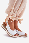 Leather Wedge Sandals Artiker 56C2317 White