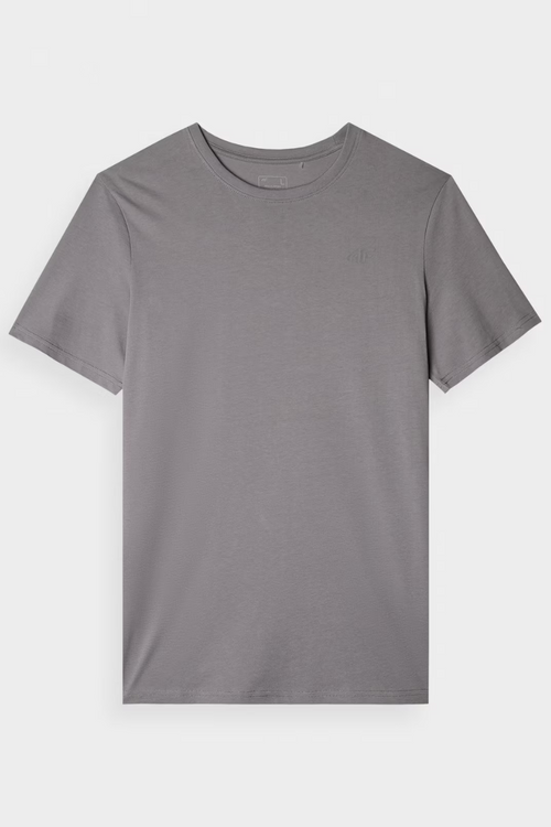 Men's Plain T-Shirt With Logo 4F Grey 4FWMM00TTSHM1843-25S