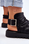 Leather Openwork Sandals Beige Alima