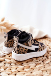 Children's High Sneakers Black and Beige Bartnie