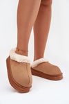 Women's slippers with fur lining Camel Eveline