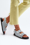 Blue Women's Embellished Denim Sandals Irmale