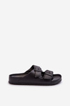 Women's Foam Flip-Flops with Buckles Black Luciene
