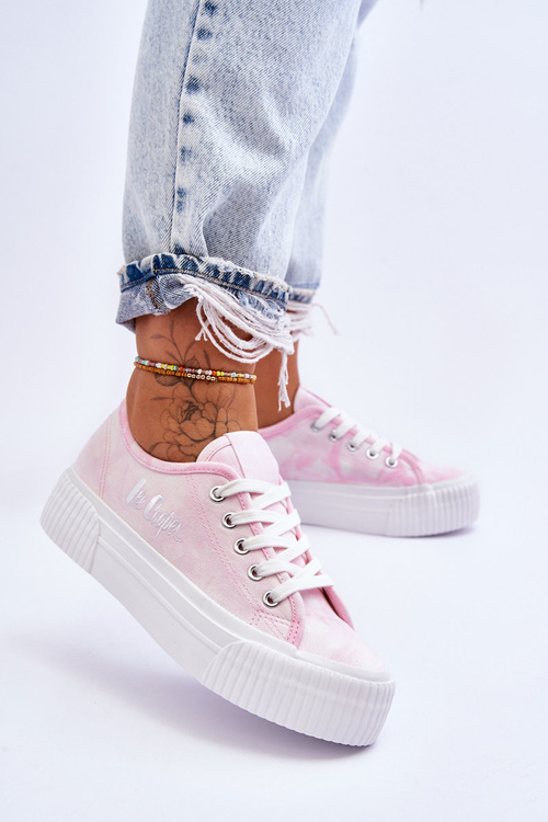 Trampki Platforma Różowe Lee Cooper LCW-23-31-1781L