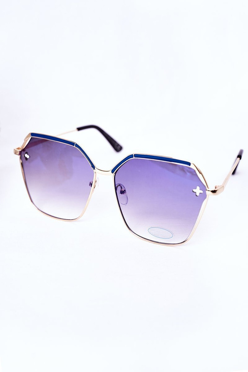 Geometric Sunglasses Navy Ombre